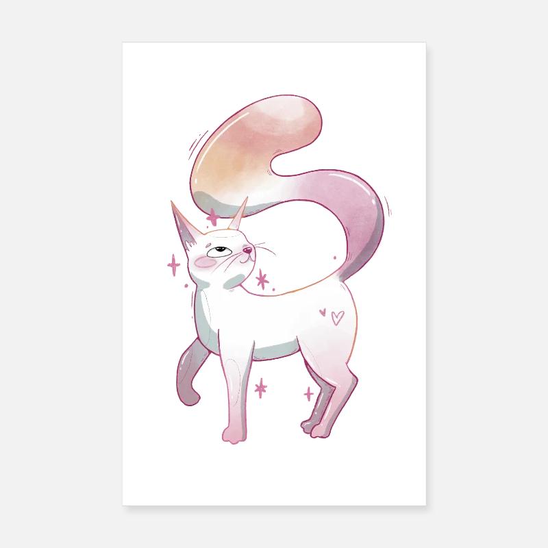 Fierté lesbienne chatte mignonne Poster 20 x 30 cm