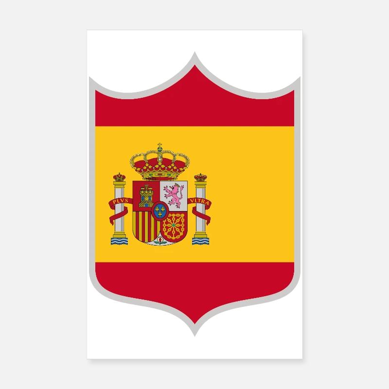 Spanien Flagge Wappen Poster 20x30 cm