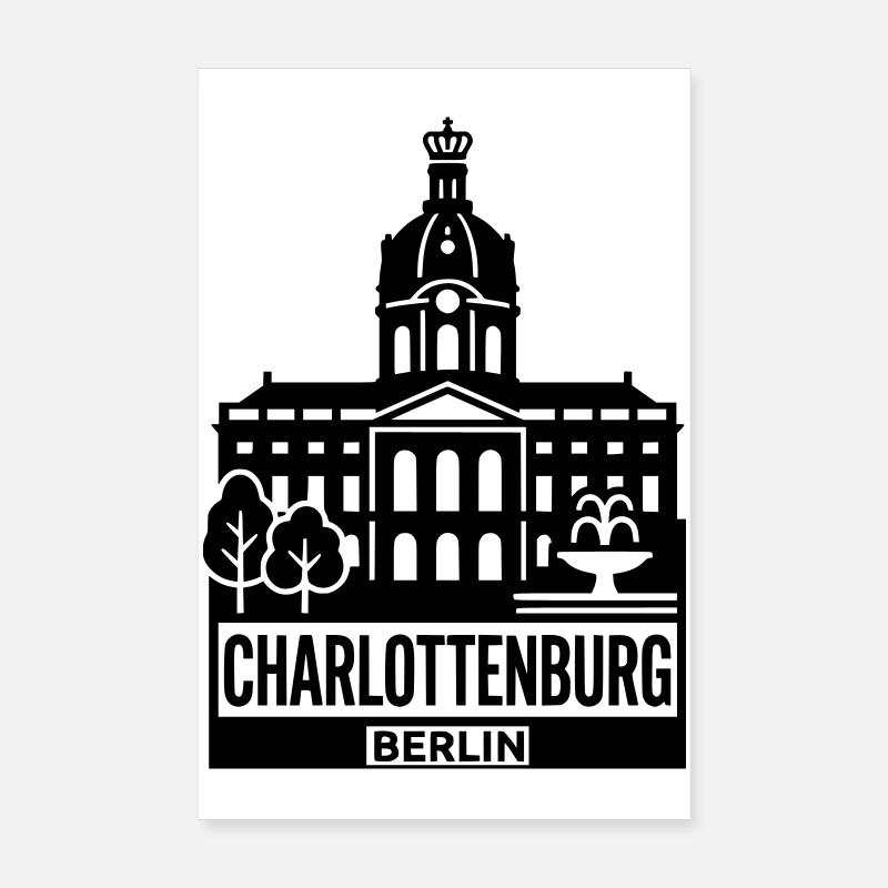 Berlin Charlottenburg Silhouette Poster 20x30 cm