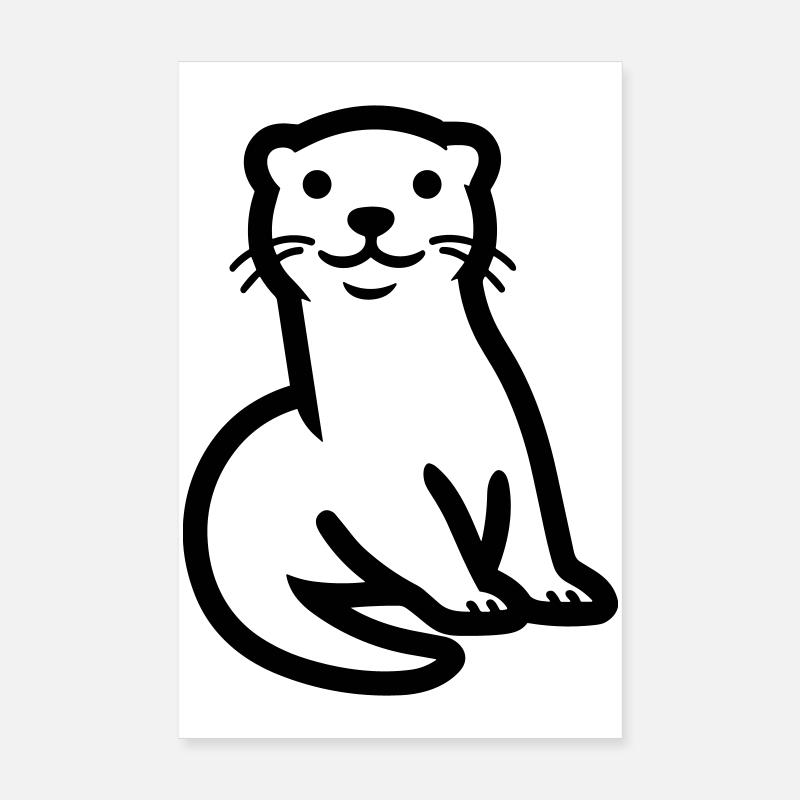 loutre Poster 20 x 30 cm