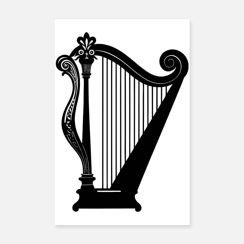 Harp Poster 8" x 12" (20x30 cm)