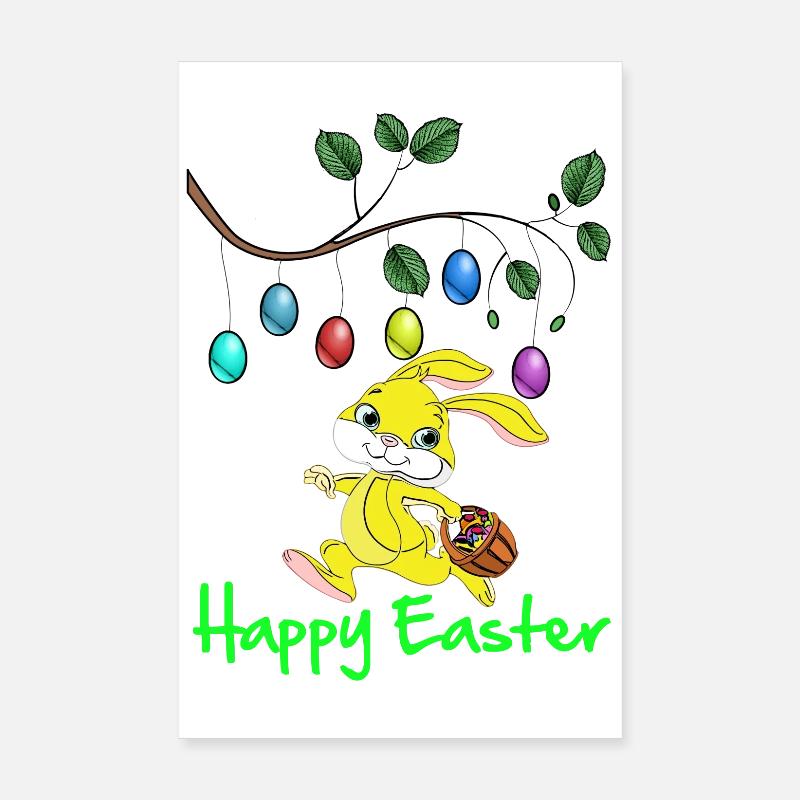 Pâques, Joyeuses Pâques, Lapin de Pâques, joyeuses Pâques Poster 20 x 30 cm