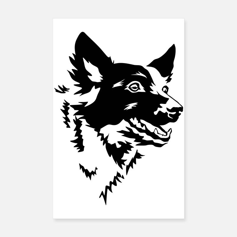 Mudi Kopf Poster 20x30 cm