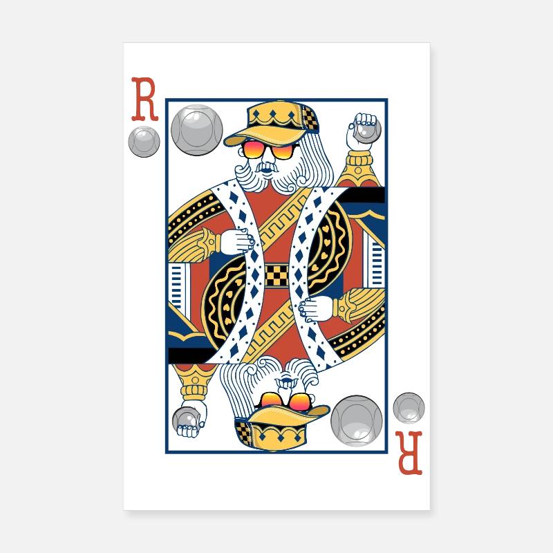 Roi de petanque v2 Poster 20 x 30 cm