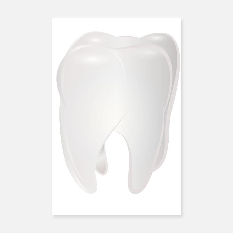 Dent blanche radieuse Poster 20 x 30 cm