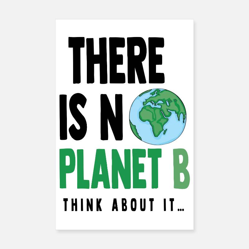 Planet B (black) Poster 20x30 cm