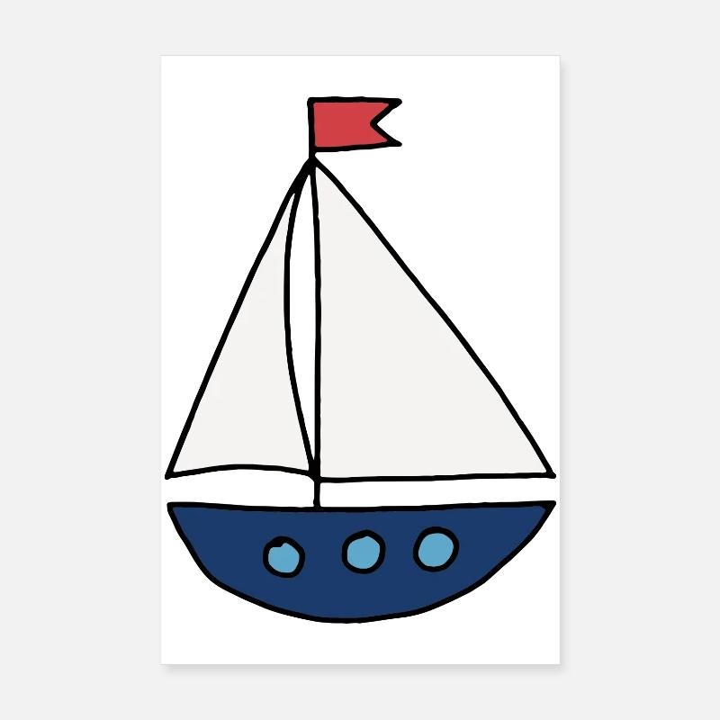 Segelboot Poster 20x30 cm