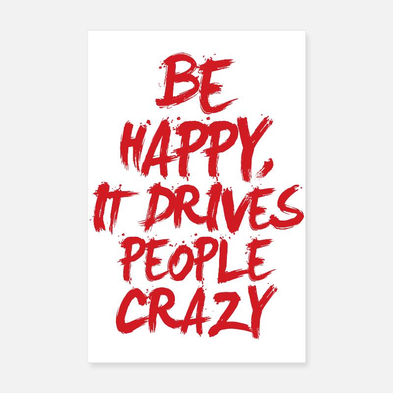 Sei glücklich Poster 20x30 cm