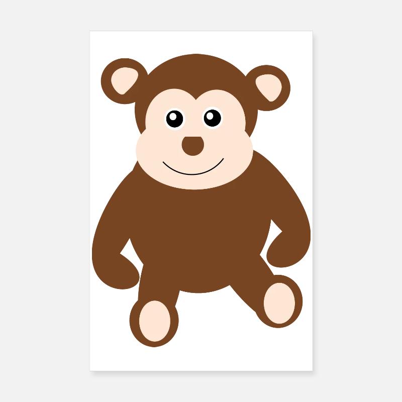 Monkey Poster 8" x 12" (20x30 cm)