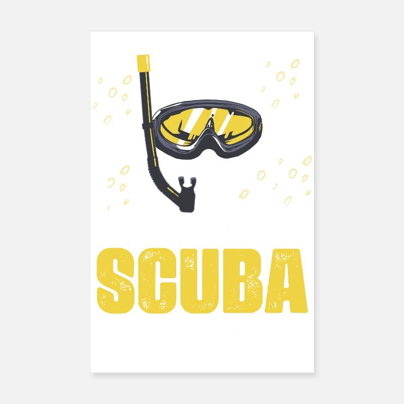Freediver Scuba Diver Design Poster 8" x 12" (20x30 cm)