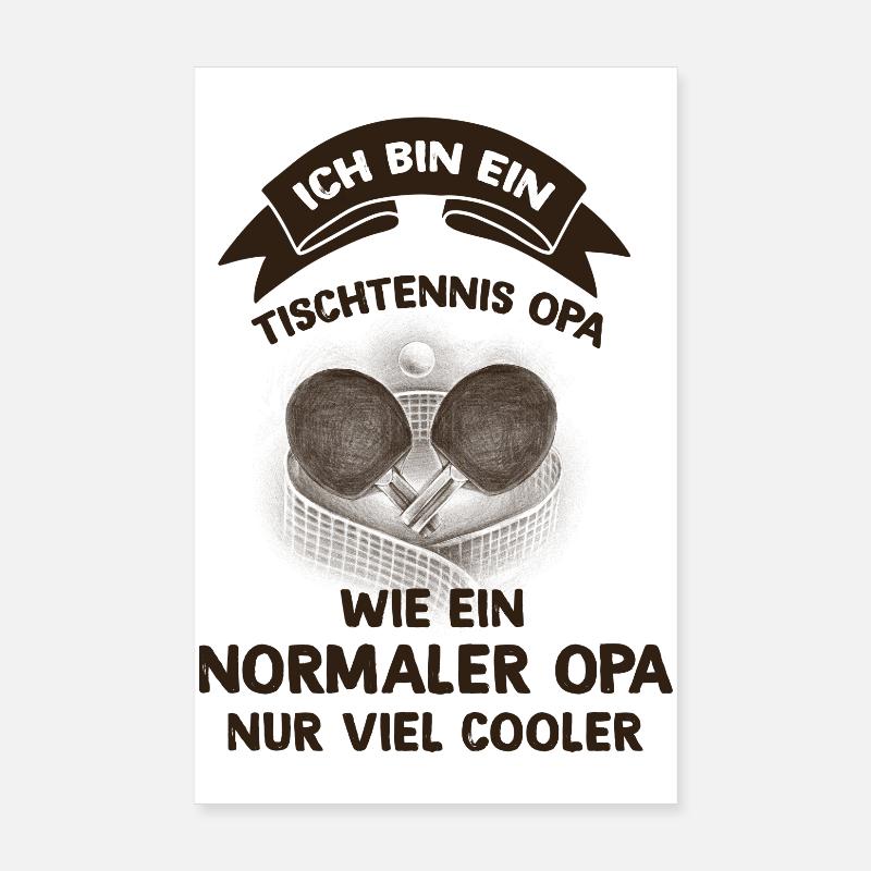 Ich bin ein Tischtennis Opa Poster 20x30 cm