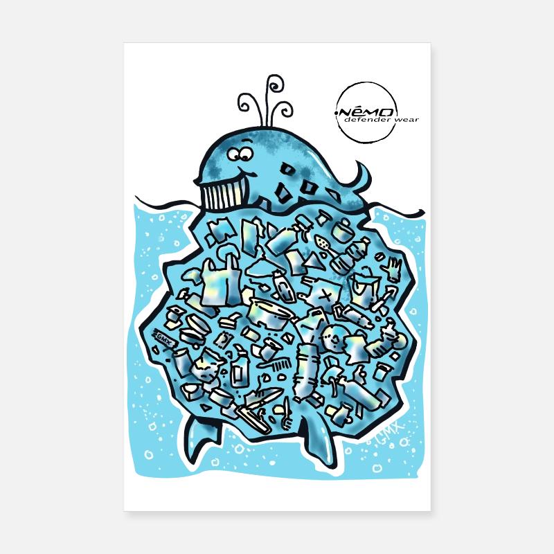 WhaleBerg by . Nemo Poster 8" x 12" (20x30 cm)