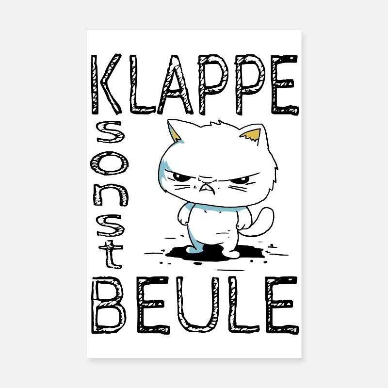 Klappe sonst Beule Poster 20x30 cm
