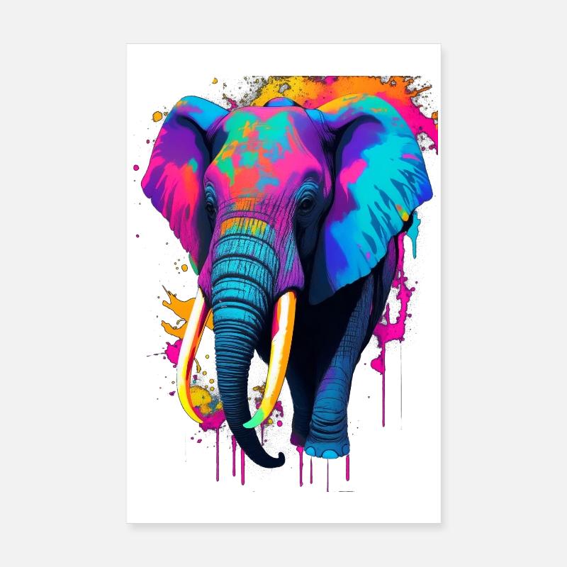 Éléphant Poster 20 x 30 cm