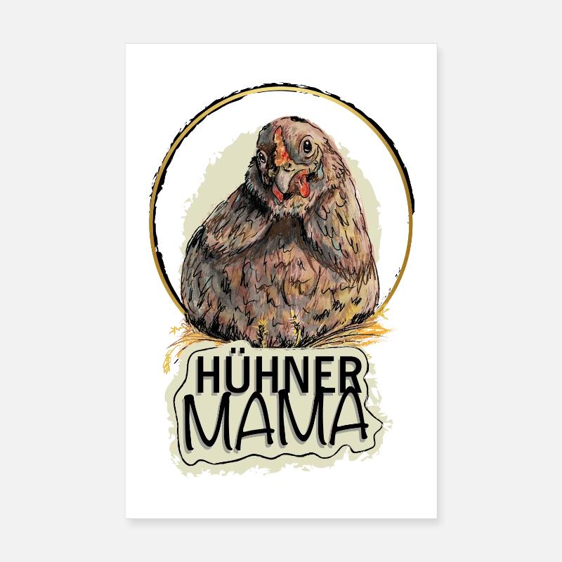 The Chickens Mom Poster 8" x 12" (20x30 cm)