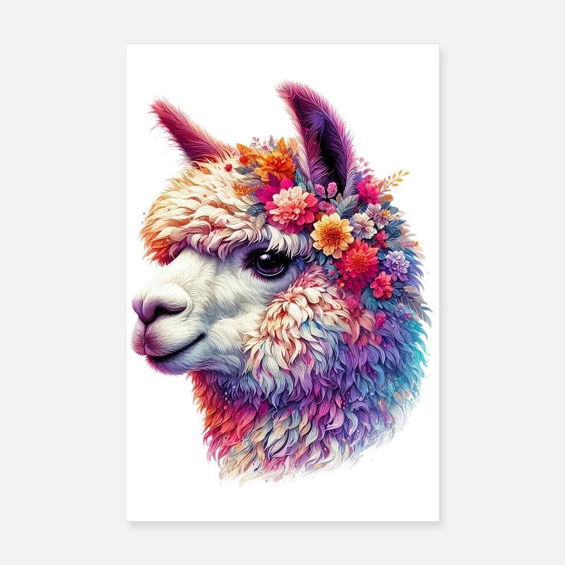 Alpaka Poster 20x30 cm