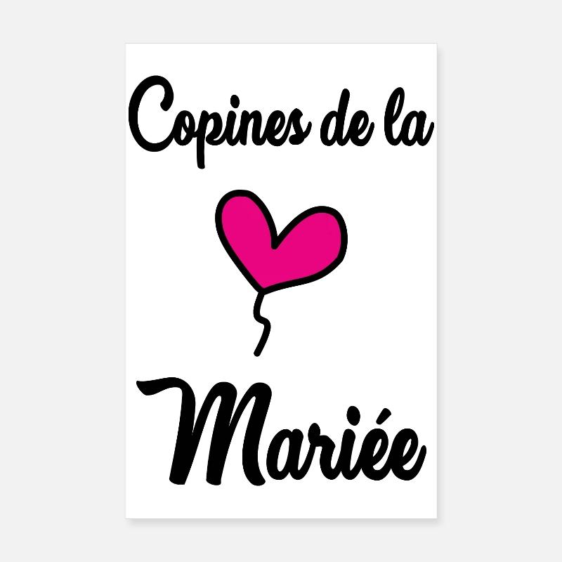 COPINES DE LA MARIEE Poster 20 x 30 cm