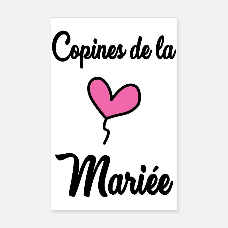 JUST MARRIED. EVJF. SAINT VALENTIN. COUPLE Poster 20 x 30 cm