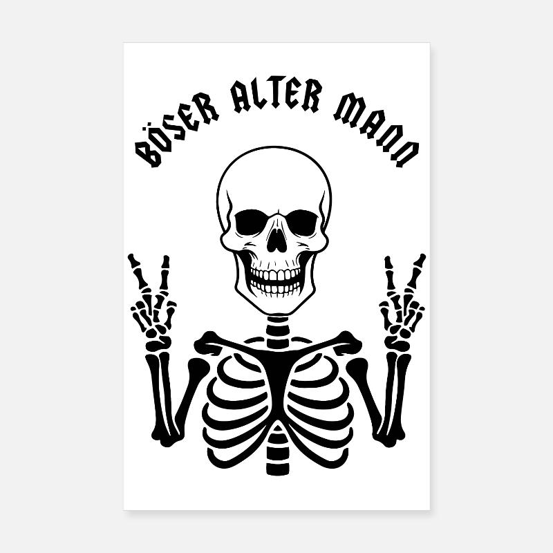 Böser alter Mann Poster 20x30 cm