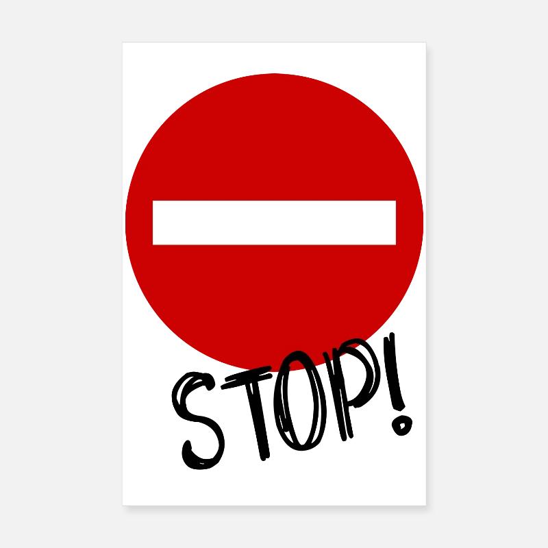 STOP. HUMOUR. MESSAGE. CITATION. PANNEAU. PAPA Poster 20 x 30 cm
