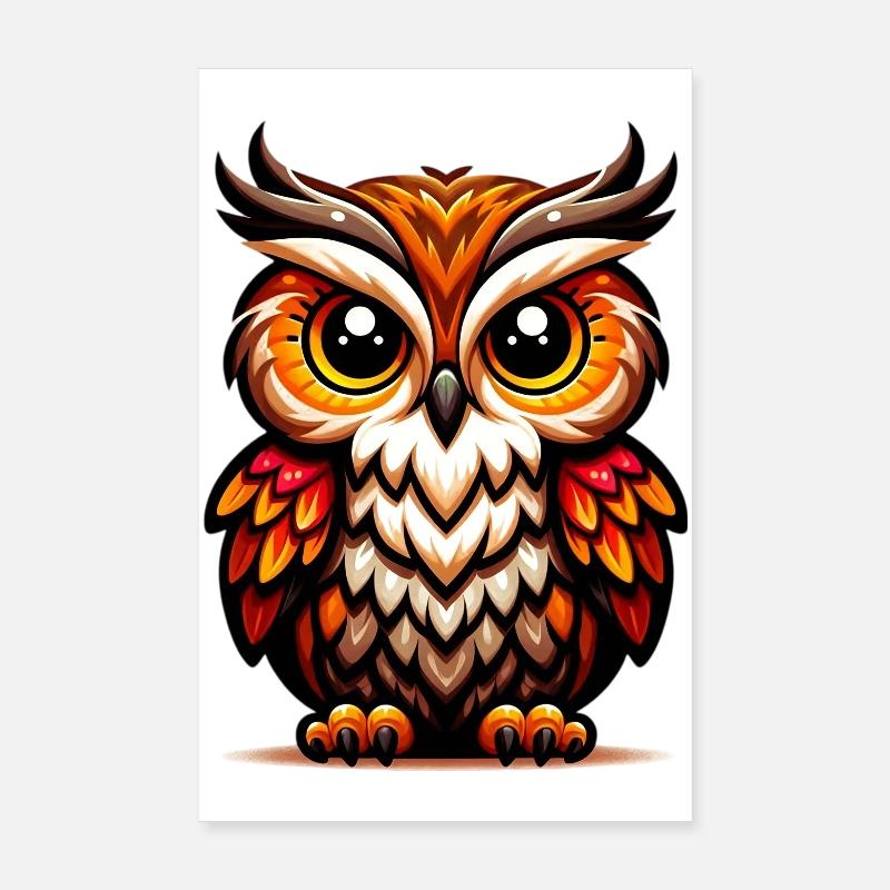 Eule Poster 20x30 cm