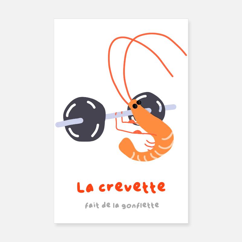 Die Garnele bläht sich auf Poster 20x30 cm