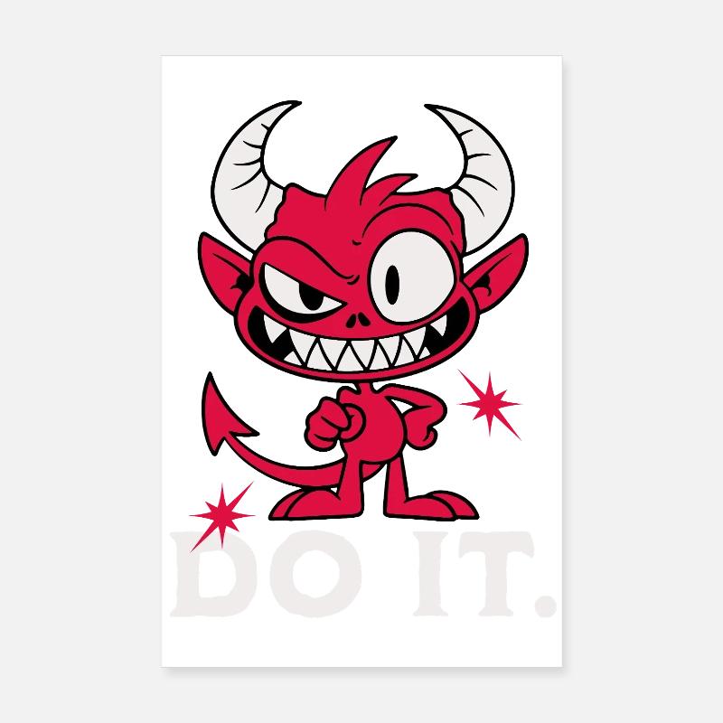 Do it. Cheeky Devil Poster 8" x 12" (20x30 cm)