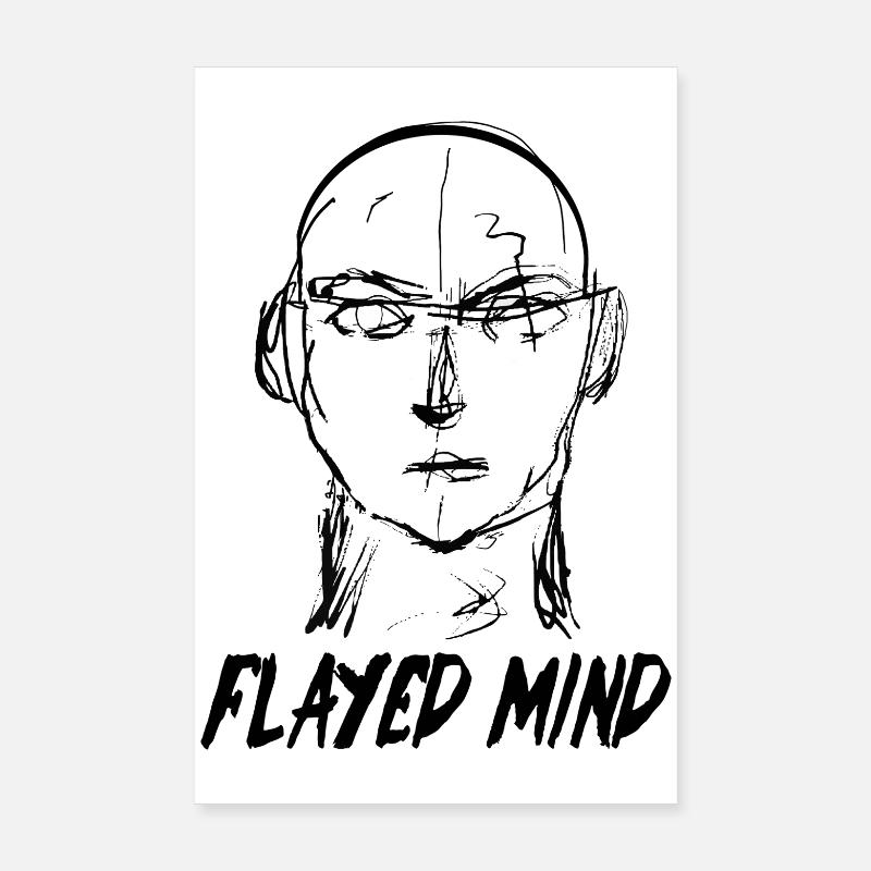Flayed Mind black Poster 8" x 12" (20x30 cm)