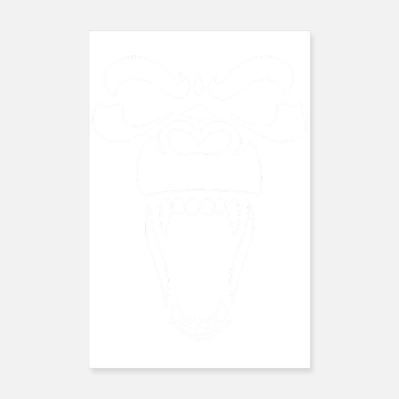 Gorille blanc Poster 20 x 30 cm