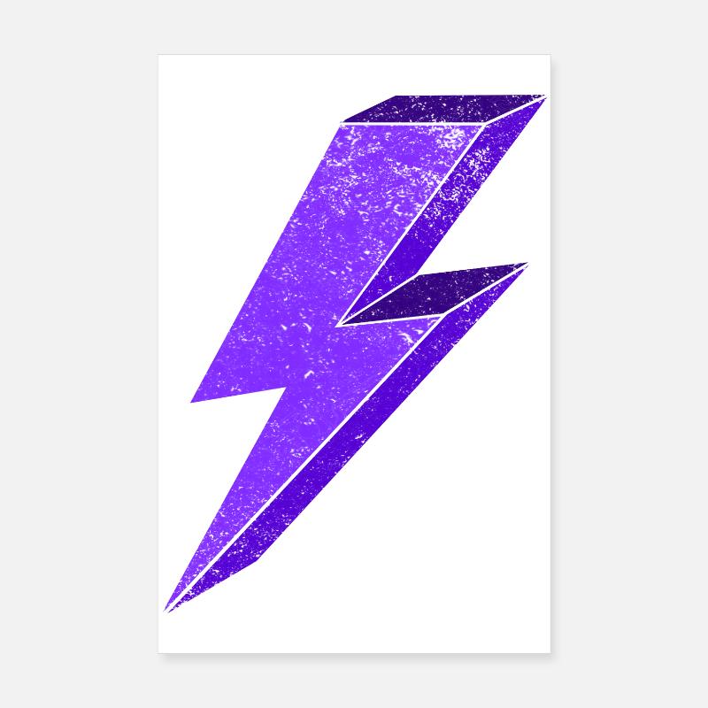 Electrifying lightning graphic for clothing 3D Poster 8" x 12" (20x30 cm)