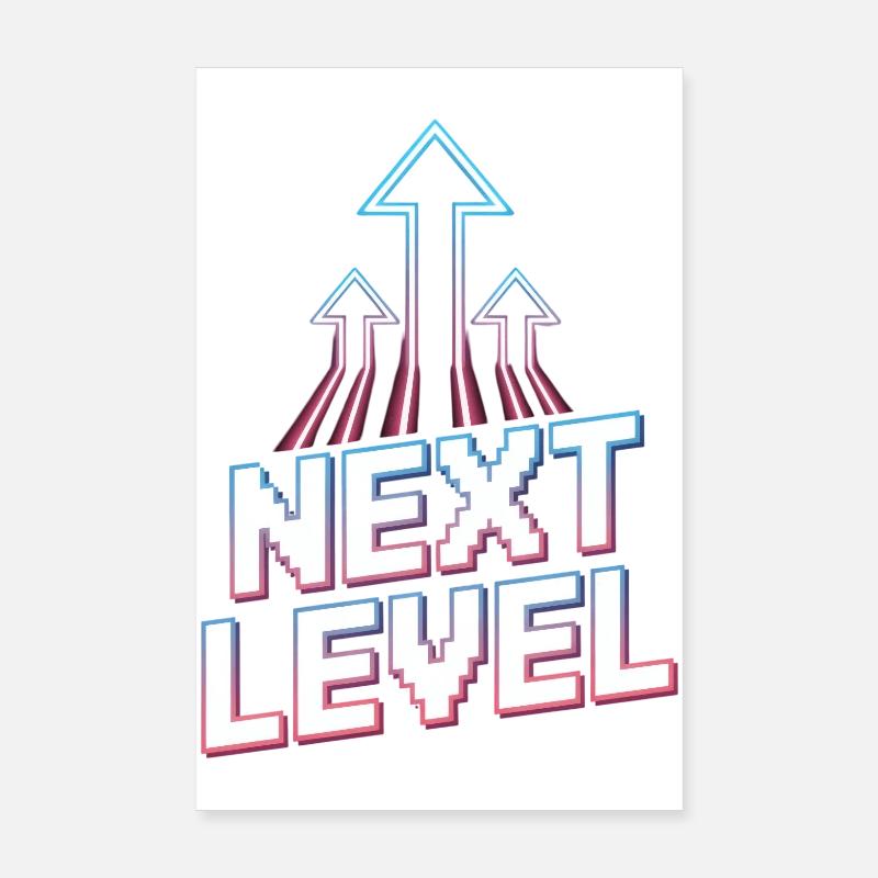 Next Level Gamer Pixel Retro Ascension Arrows Poster 8" x 12" (20x30 cm)