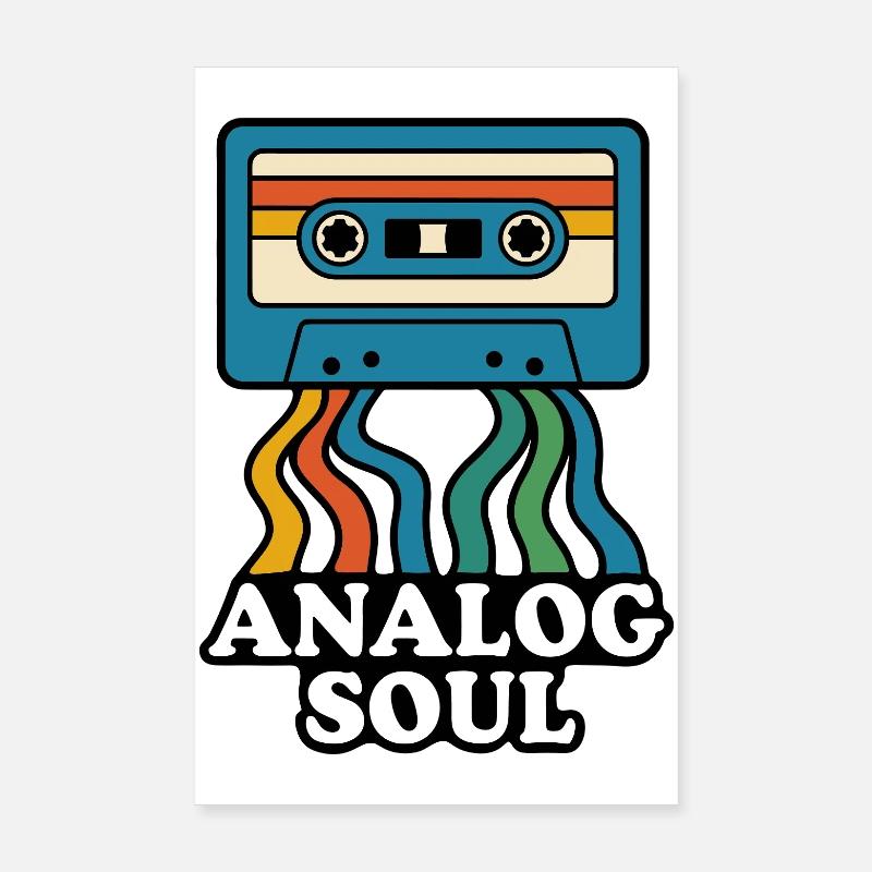 Conception de cassette Soul analogique Poster 20 x 30 cm