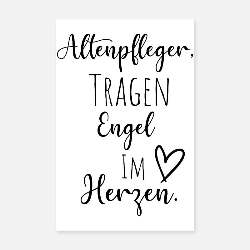 Altenpfleger Geschenk Spruch, Pflege Beruf Kollege Poster 20x30 cm
