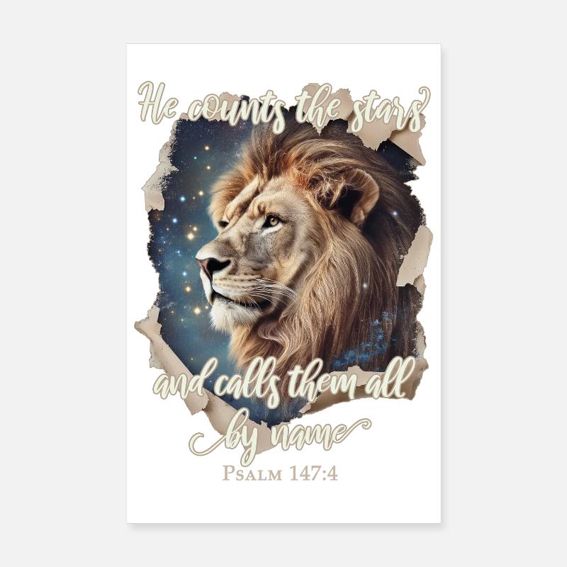Leo Bible Verse Christian Poster 8" x 12" (20x30 cm)