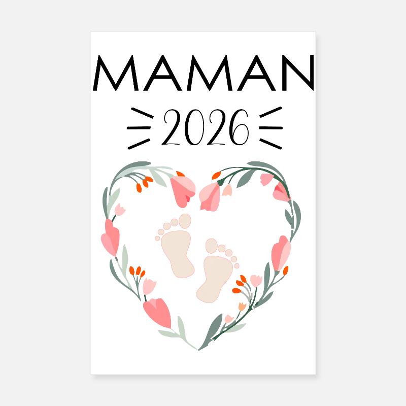 Werdende Mutter 2026 Poster 20x30 cm