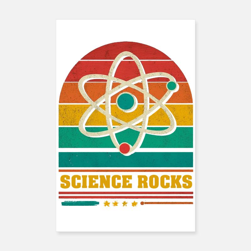 Wissenschaft im Regenbogen-Atom Poster 20x30 cm