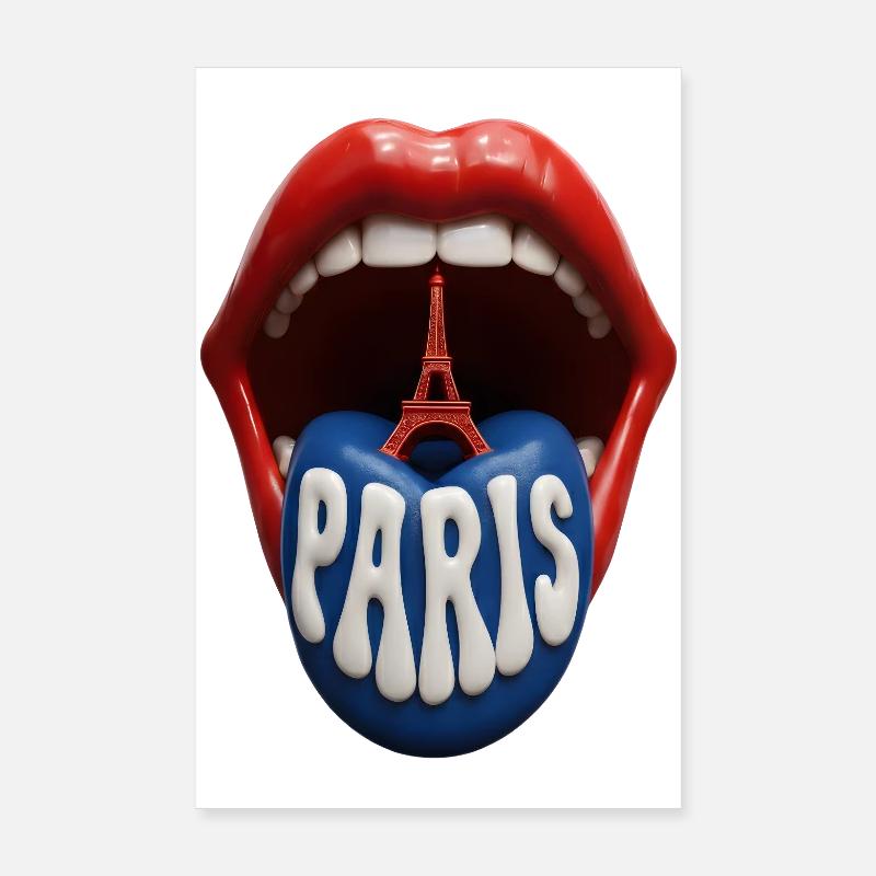 Pop Art de la Langue de Paris Poster 20 x 30 cm