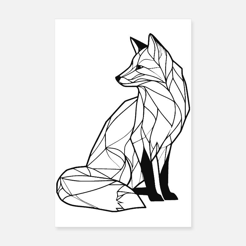 Renard élégant Poster 20 x 30 cm