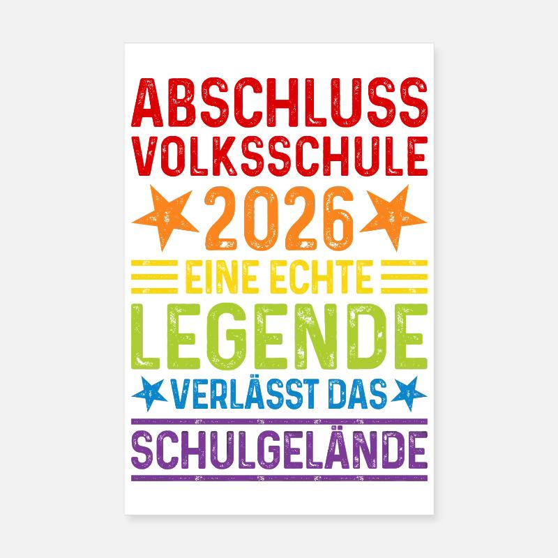 Diplôme de l’école primaire 2026 Poster 20 x 30 cm
