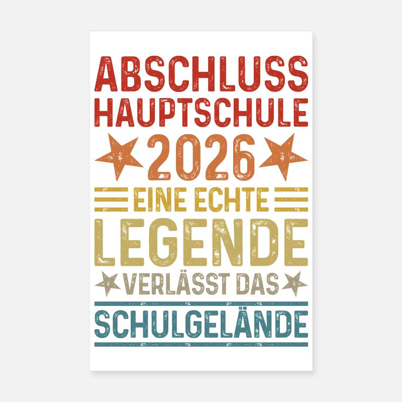 Certificat de fin d’études secondaires 2026 Poster 20 x 30 cm