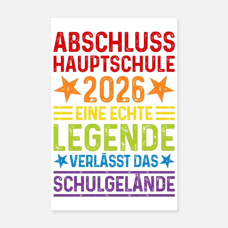 Secondary School Graduation 2026 Legend School Grounds Poster 8" x 12" (20x30 cm)
