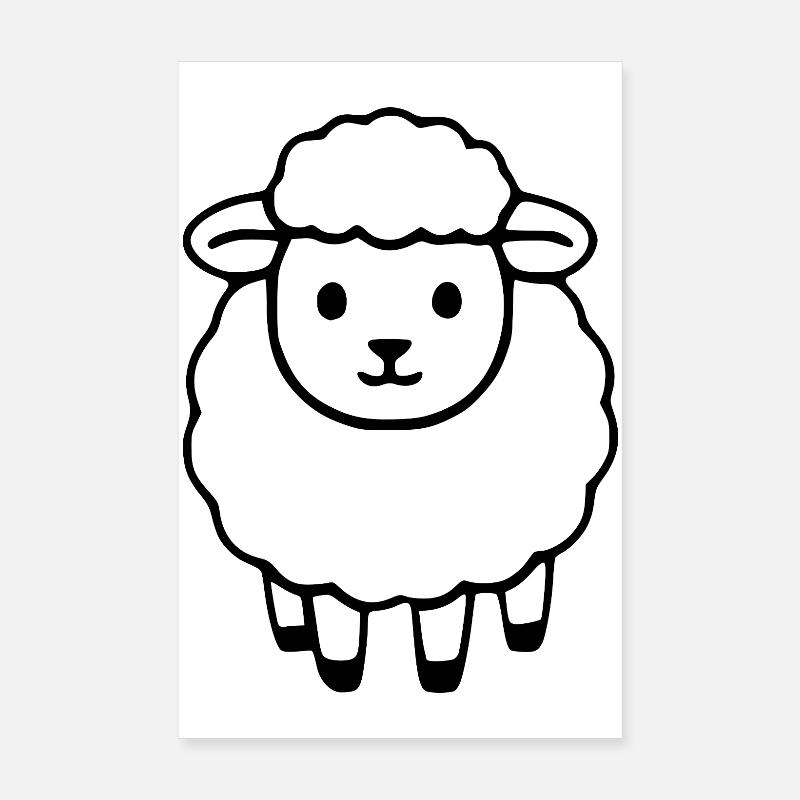 Sheep Sheep Lamb Poster 8" x 12" (20x30 cm)