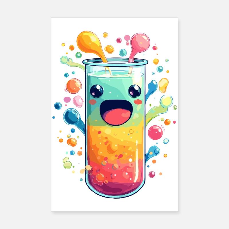 Bunte Saft Explosion Teströhre Poster 20x30 cm