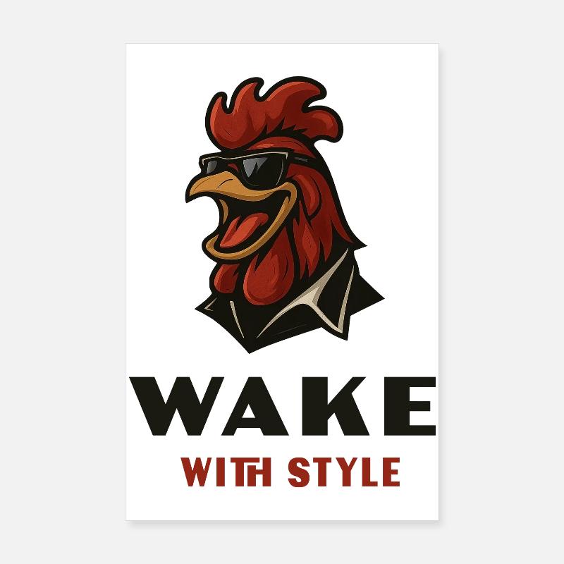 Hahn mit Stil Poster 20x30 cm