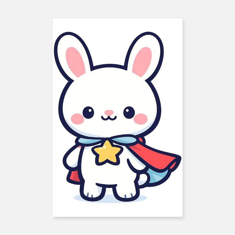 Miniheld Hase – Superhase Poster 20x30 cm