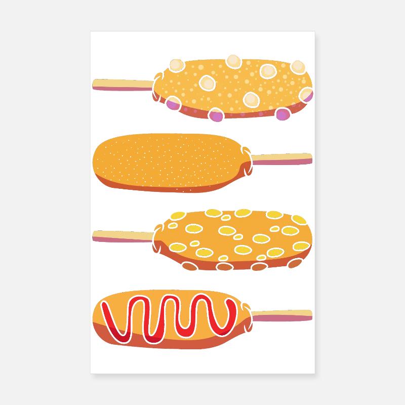 Corn dog Poster 8" x 12" (20x30 cm)