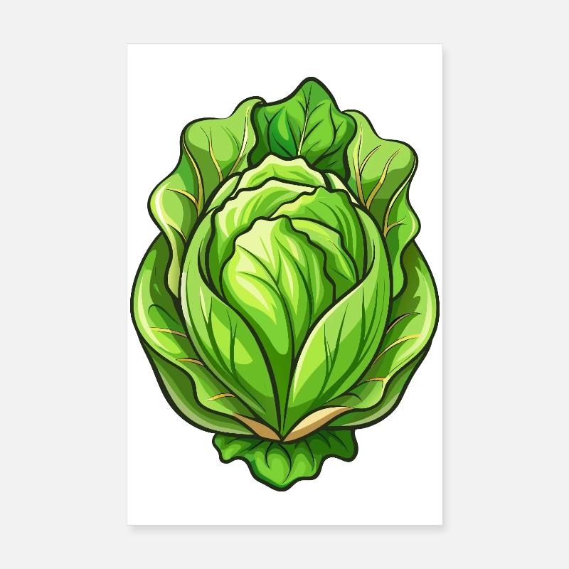 Tête de laitue Poster 20 x 30 cm