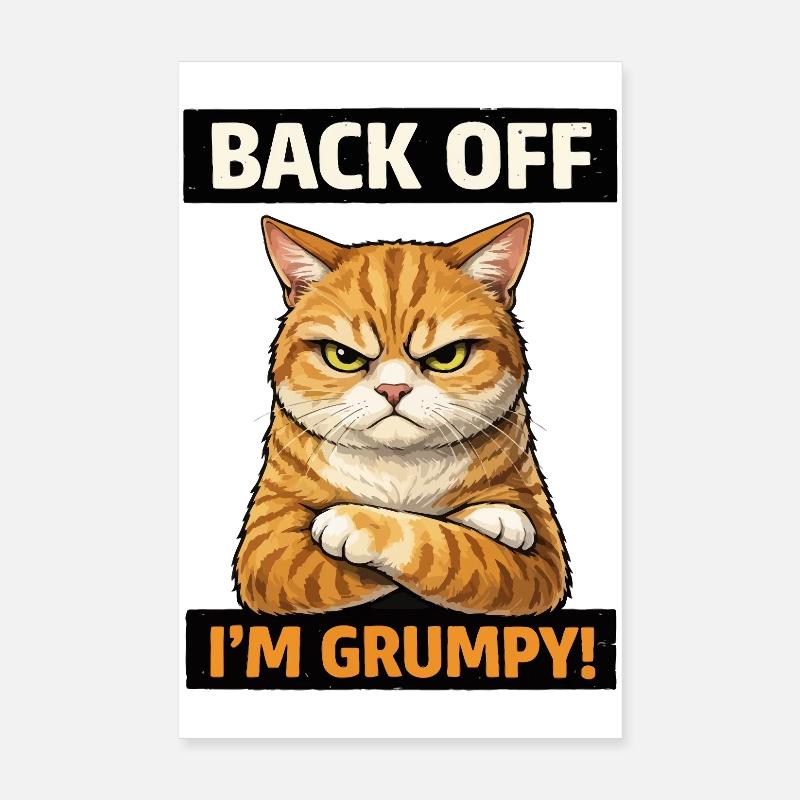 Moody Cat – Déclaration de reculement Poster 20 x 30 cm