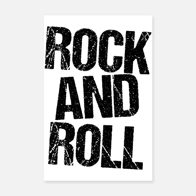 Rock and Roll Distressed Typography Design Poster 8" x 12" (20x30 cm)