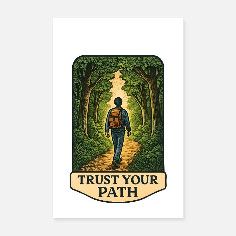 Trust de chemins dans la forêt Poster 20 x 30 cm